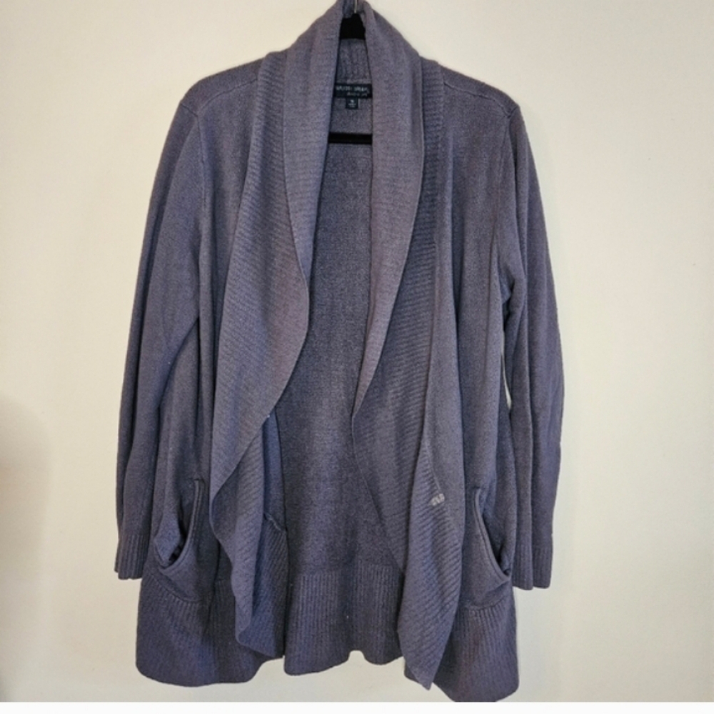 Barefoot Dreams Marled Open Front Cardigan  Sz 1X